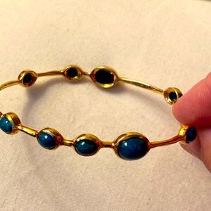 Ippolita 18k 9-stones bangle bracelet